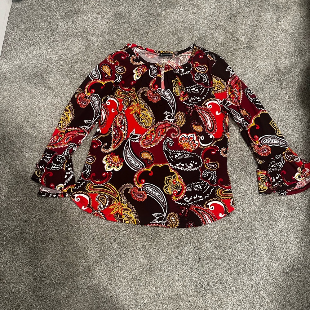 Avenue Multicolor Paisley Blouse